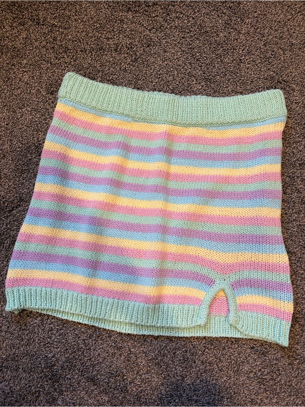 Show me your Mumu striped knit mini skirt